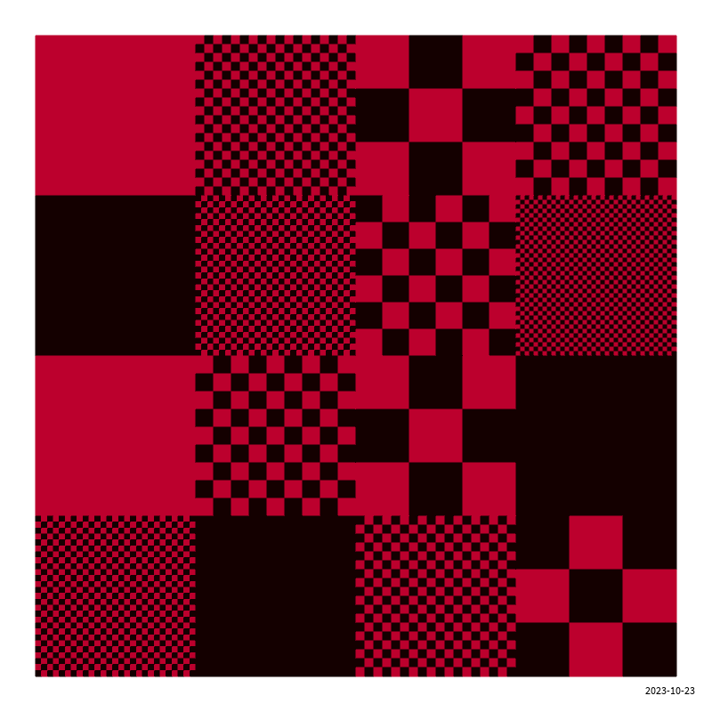 Quadrados vermelhos