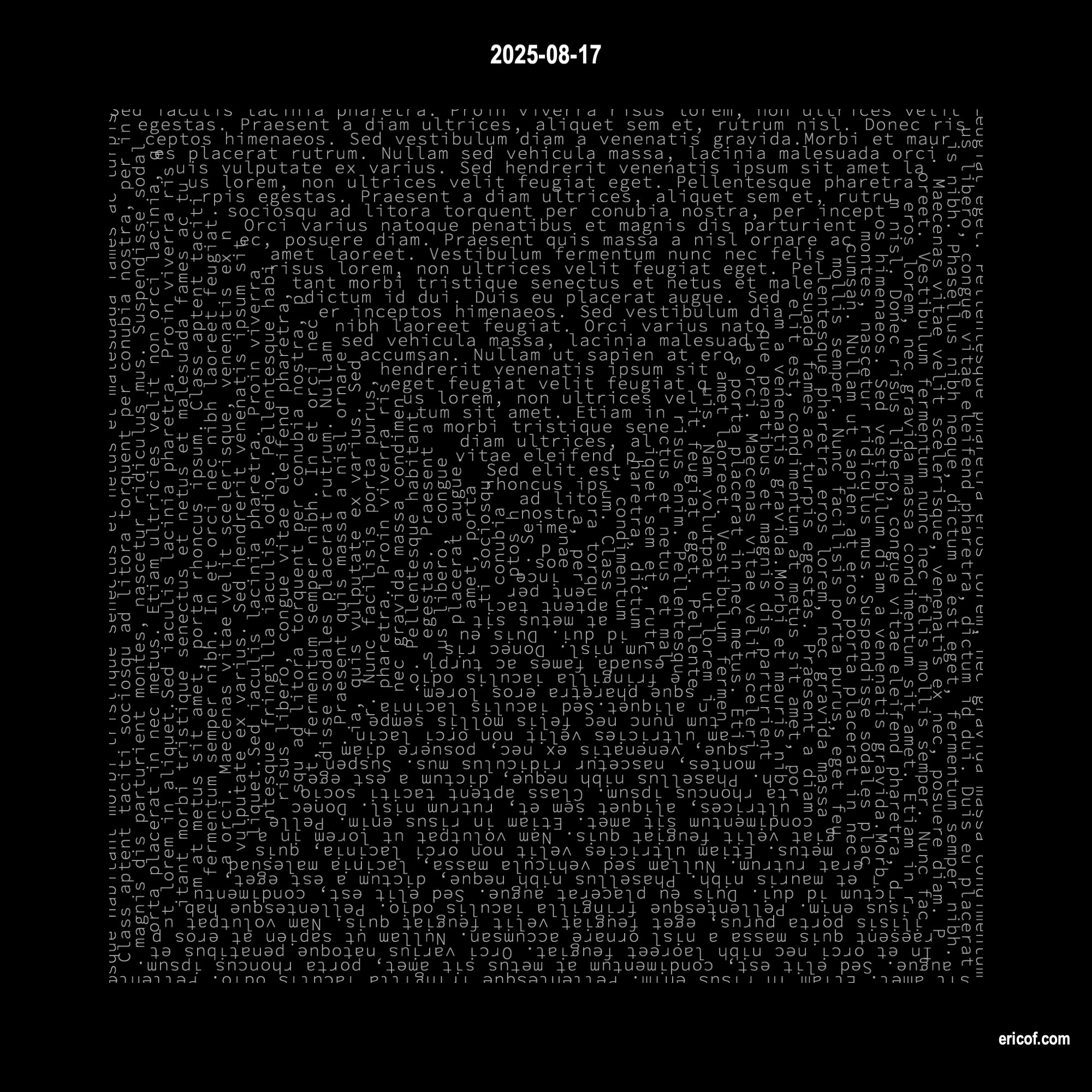 Lorem ipsum spiral I