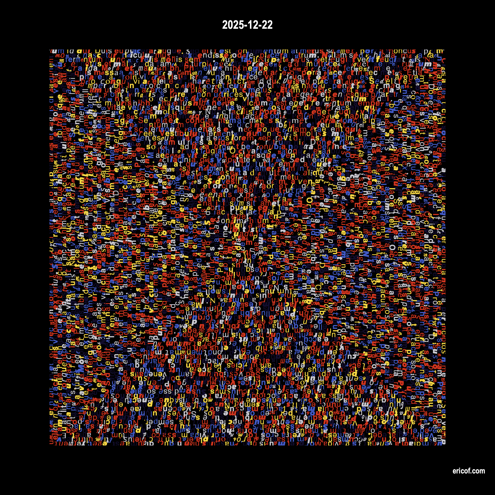 Lorem ipsum spiral III (Mondrian)